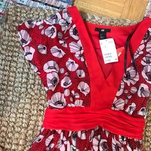 H&M Red Poppy Dress